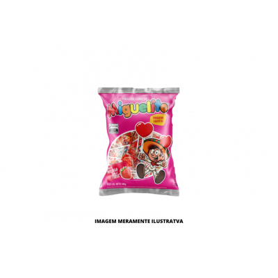 PIRULITO - MIGUELITO - 350g CORACAO MORANGO PCT